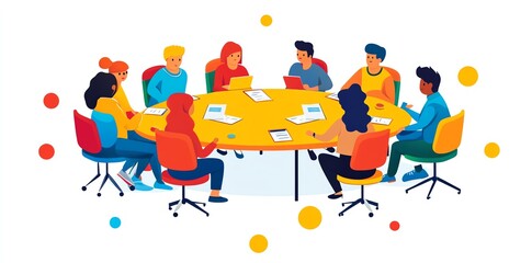 Poster - Diverse Team Meeting Collaboration.