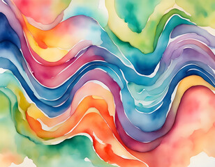 Wall Mural - Abstract watercolor background. Abstract watercolor background with colorful different layers on paper texture Background