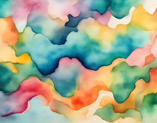 Wall Mural - Abstract watercolor background. Abstract watercolor background with colorful different layers on paper texture Background