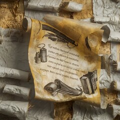 Old grey parchment paper texture background. Wallpaper