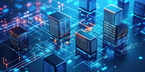 Minimalist networking technology background featuring big data connectivity and software development themes.