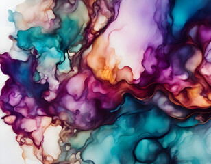 Wall Mural - Alcohol ink texture. Fluid ink abstract background. art for design background.