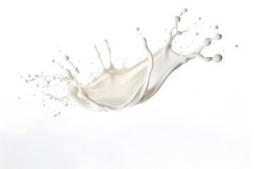 Captivating Milk Splash in Midair on Clean White Background