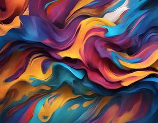 Abstract background with colorful oil paint, colorful modern art concept artistic wallpaper