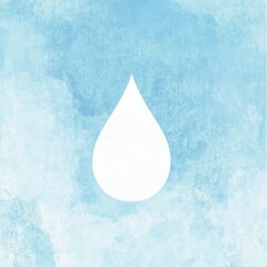 Leinwandbilder - The design showcases a simple yet elegant drop of water symbolizing hydration and the essence of freshness against a soft blue backdrop. Generative AI