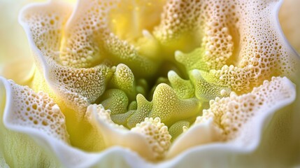 Wall Mural - Close-up of a Yellow and White Flower with a Textured Surface