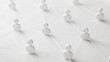 © Michael - Interconnected human figurines symbolizing the power of relationships and social networks in a minimalist style