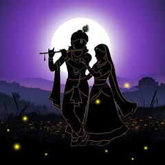 Sticker - Radha Krishna: Eternal Melody of Divine Love