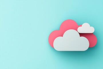 Cloud computing user interface, intuitive dashboard, flat design illustration