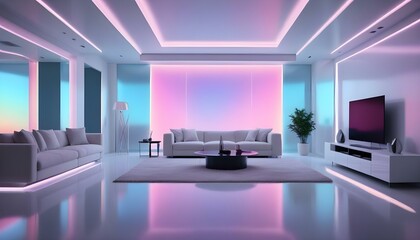 Photo interior modern design room 3d illustration