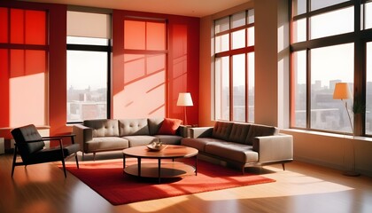 Photo interior modern design room 3d illustration