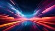 © Ninja in Pajamas - Dynamic motion light trails in a futuristic technology pattern