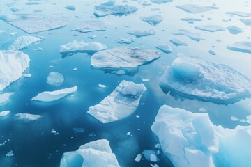 Icebergs melting as a sign of global warming