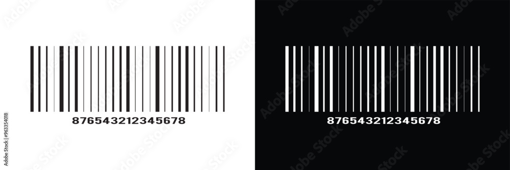 Bar code vector cartoon icon. Vector illustration barcode on white ...