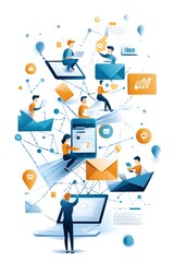 Global Network Connection Illustration.