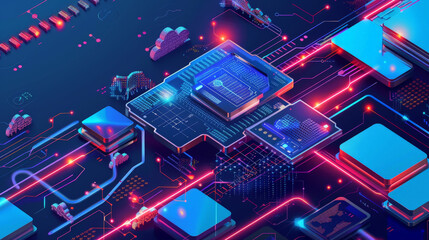 hardware, software abstract background