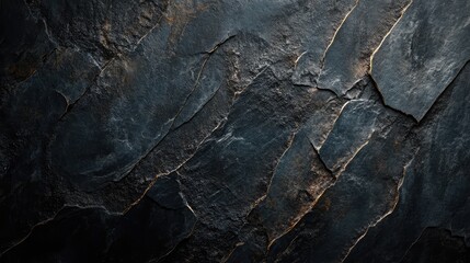 Wall Mural - Dark stone texture with fine, intricate patterns, giving a sense of depth and complexity