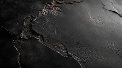 Wall Mural - Matte black stone surface with a soft texture, featuring slight variations in tone and subtle patterns