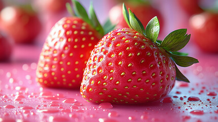 En macro, une fraise rouge, fraîche et organique, met en avant sa délicieuse saveur. Ce fruit d'été, parfait pour un régime, reflète la santé et la nature dans toute sa fraîcheur.