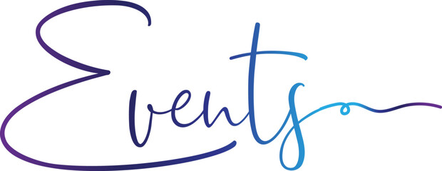  events text, events gradient color, events vector