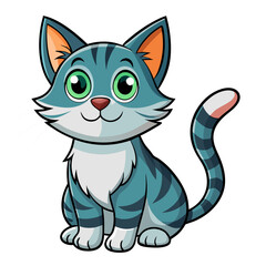 Cartoon Style cat vector design cat illustration 