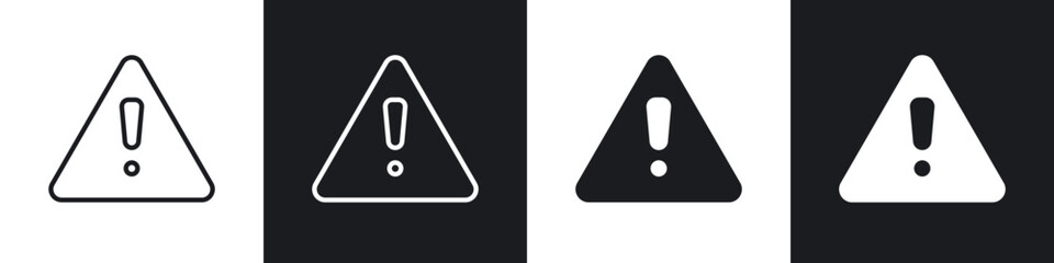 attention icon in filled and stroke