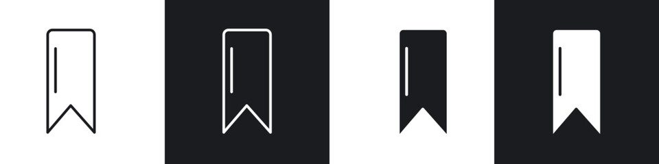 Wall Mural - bookmark icon in filled and stroke