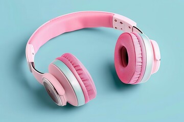 Modern gaming headset, white background, entertainment accessory