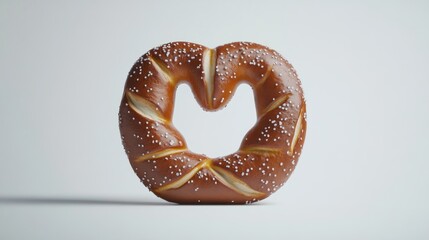 Wall Mural - A Salted Pretzel Shaped Like a Heart