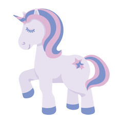 unicorn cute beautiful colored character no background