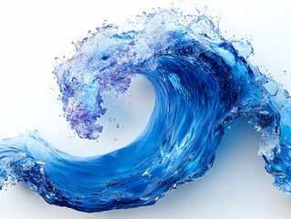 Wall Mural - The Perfect Storm 3D Illustration - Blue Ocean Wave Breaking