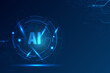 © Thitichaya - Abstract futuristic digital and technology on dark blue color background. AI(Artificial Intelligence) wording with the circuit design.