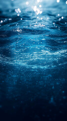 Wall Mural - deep blue ocean waves abstract background