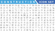 © Muhammad A. grapix - construction simple line isolated icon collection. Editable Stroke. Repair, Renovation, Work Tools, Materials