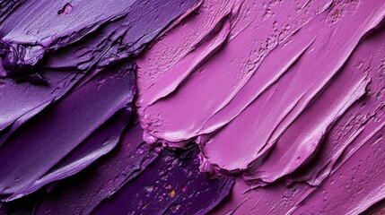 Canvas Print - A close up of a purple and pink color palette with a brush stroke