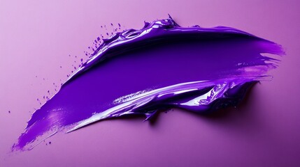 Wall Mural - A purple paint brush stroke on a purple background