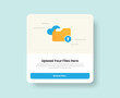 © Xookits - Professional file drag and drop ui design with minimalist cloud folder illustration