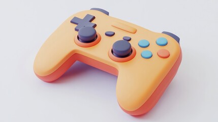 Canvas Print - A colorful game controller designed for gaming purposes.