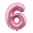 © shahadatarman 0 - Glossy Pink Style capital Number 6 on transparent background