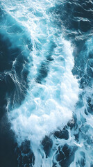 Wall Mural - The Deep Blue Ocean Waves Photo
