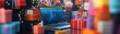 © Aekkachai - Laptop surrounded by colorful gift boxes, perfect for holiday online shopping concept or festive e-commerce advertisement.