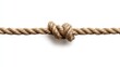 © Tida - A close-up of a thick rope tied in a knot, isolated on a white background. The knot symbolizes connection, strength, and resilience. It could be used to represent a variety of concepts, such as teamwo