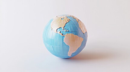 Sticker - A globe featuring a blue ocean and beige continents, symbolizing geography and global awareness.