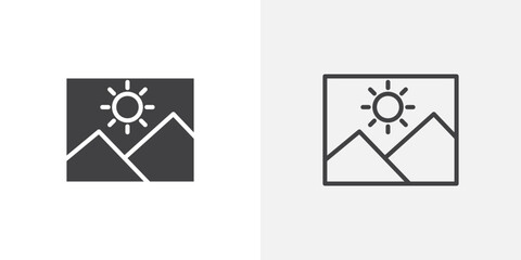 Poster - Picture flat simple vector symbols illustration.