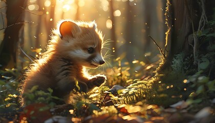 red fox in the forest