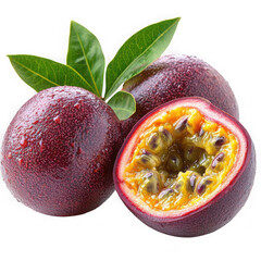 Wall Mural - passion fruit isolated on a transparent background png file no background png file