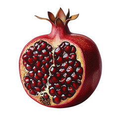 Wall Mural - pomegranate isolated on a transparent background png file no background png file