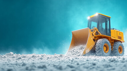 Heavy machinery moving gravel at a construction site