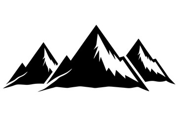 Poster - 
Mountain silhouette, mountain range vector illustration, mountain Svg
