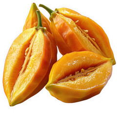 Wall Mural - starfruit carambola isolated on a transparent background png file no background png file